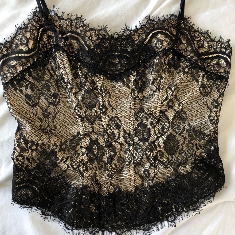 Guess crop top with boning